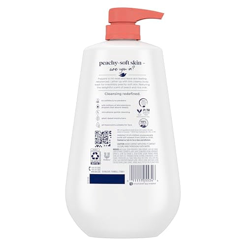 Dove Body Wash White Peach & Rice Milk - 30.6 oz Pump