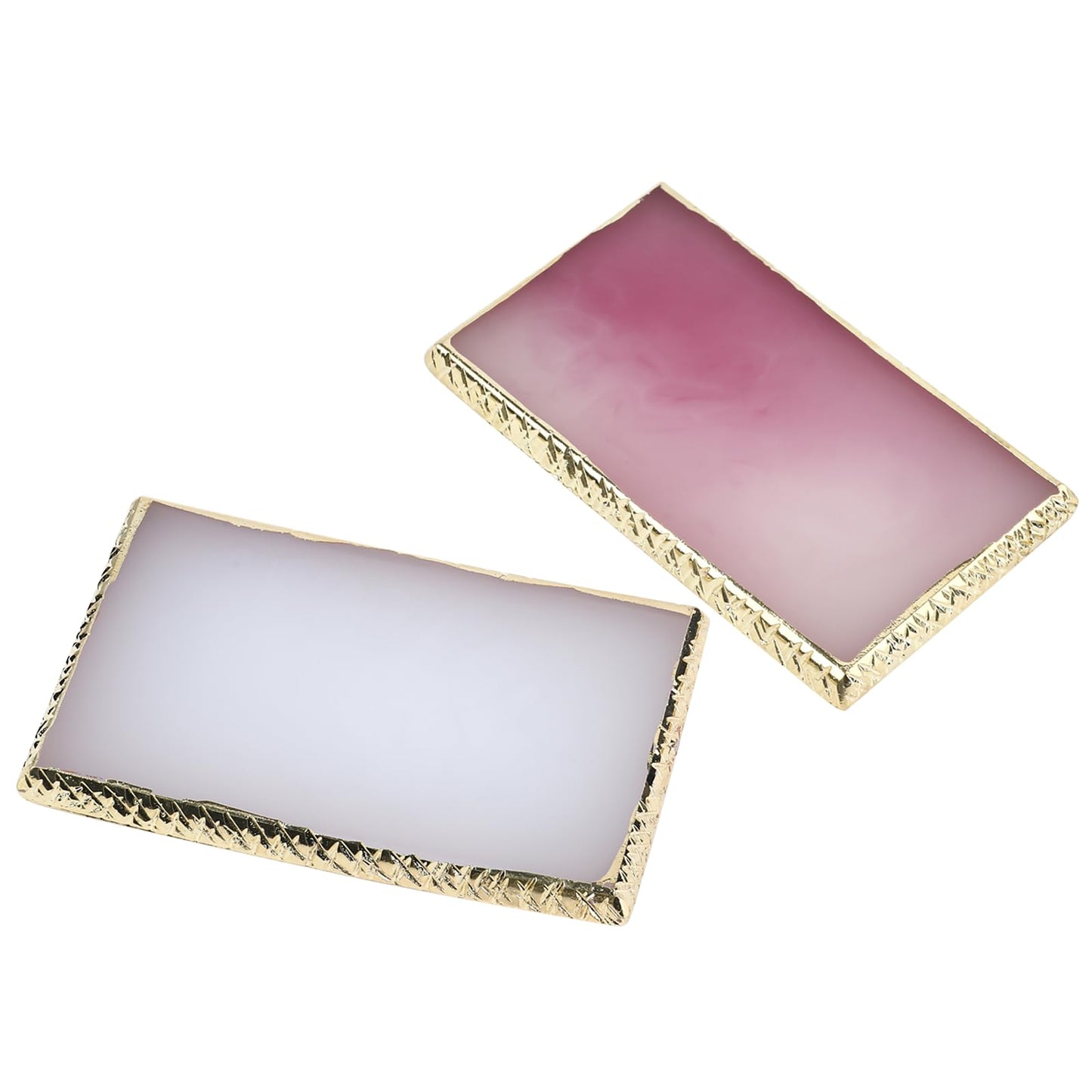 BQAN Resin Nail Art Palette 2 Pack with Gold Edge