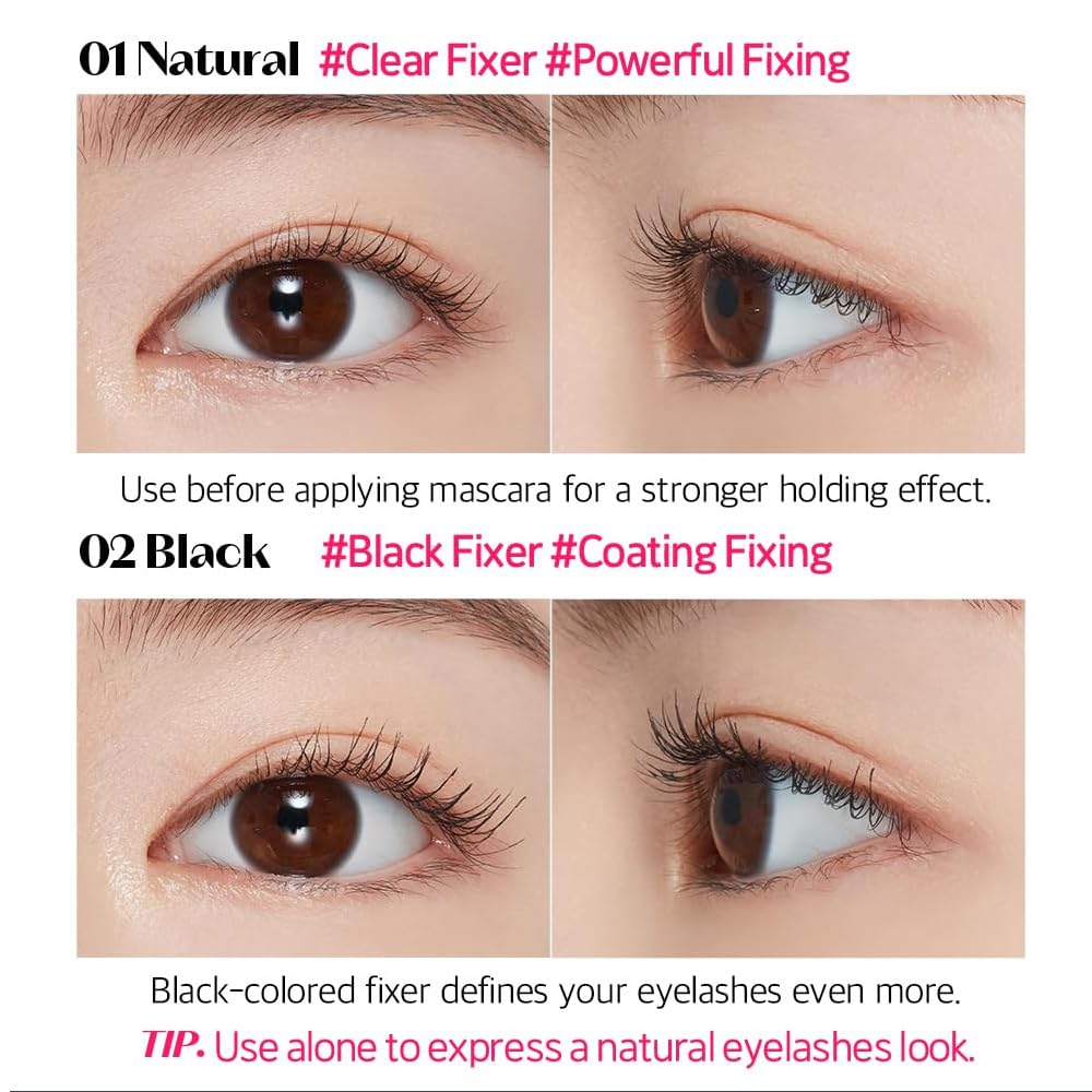 ETUDE Dr. Mascara Fixer, Korean Mascara Fixer, Long-Lasting Wax Formula, All-Day Curl Hold, Smudge-Proof, Korean Makeup, Beauty, Vegan Certified, Black (0.203 Fl Oz)