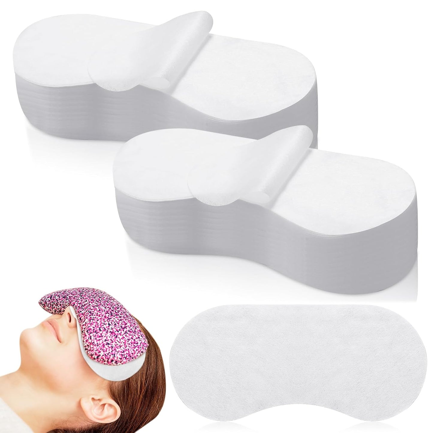 Disposable Eye Pillow Covers - Soft Cotton Facial Spa Sheets for Relaxation | Safe & Sanitary
