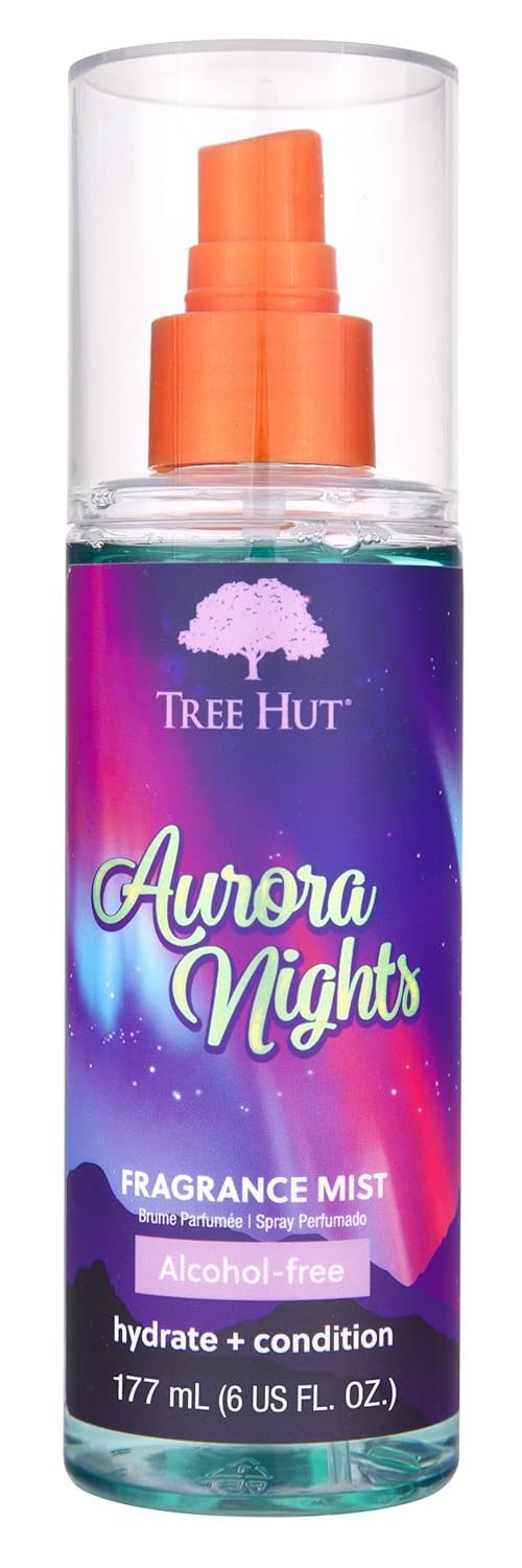Tree Hut Vanilla Hair & Body Mist - Hydrating Alcohol-Free Spray with Vanilla, Sandalwood & Coconut | 6 Fl Oz