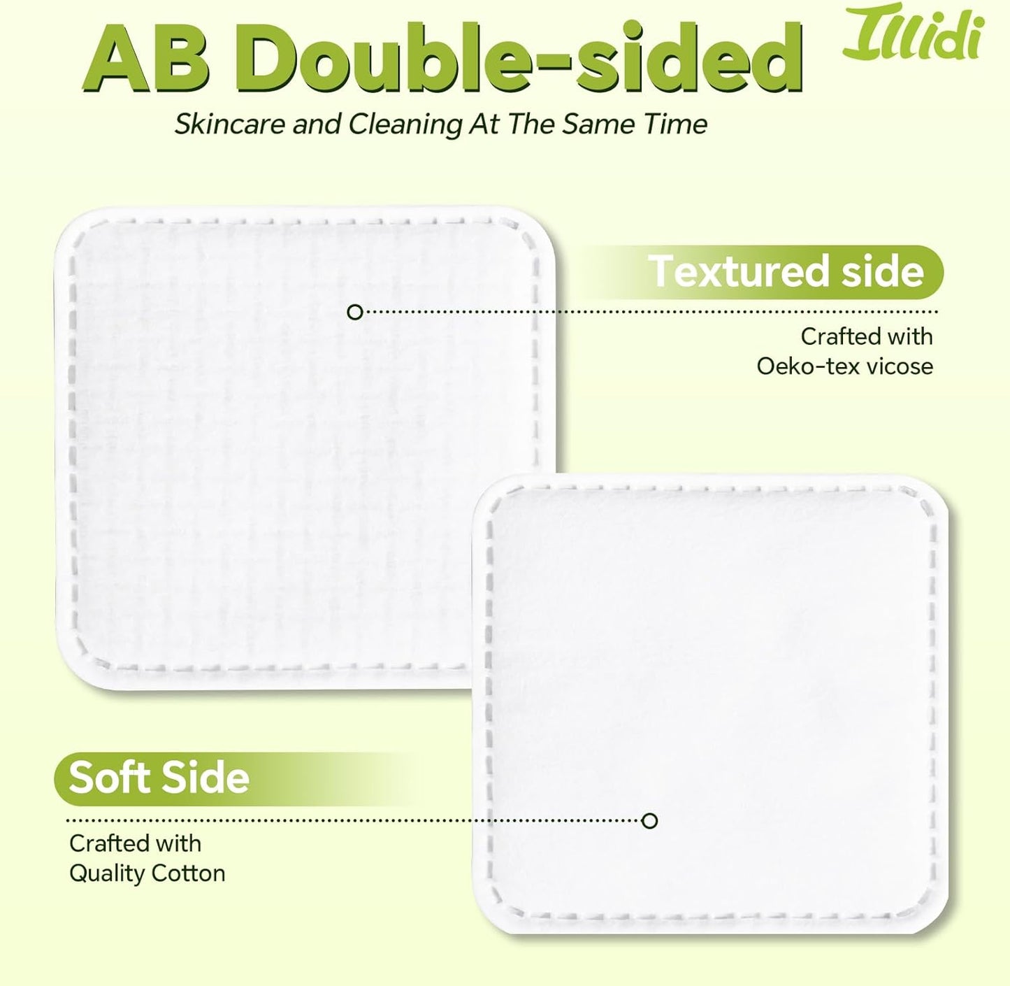 Large Square Cotton Pads - Lint-Free, Soft & Multi-Layered for Makeup Removal | 80 Count Box