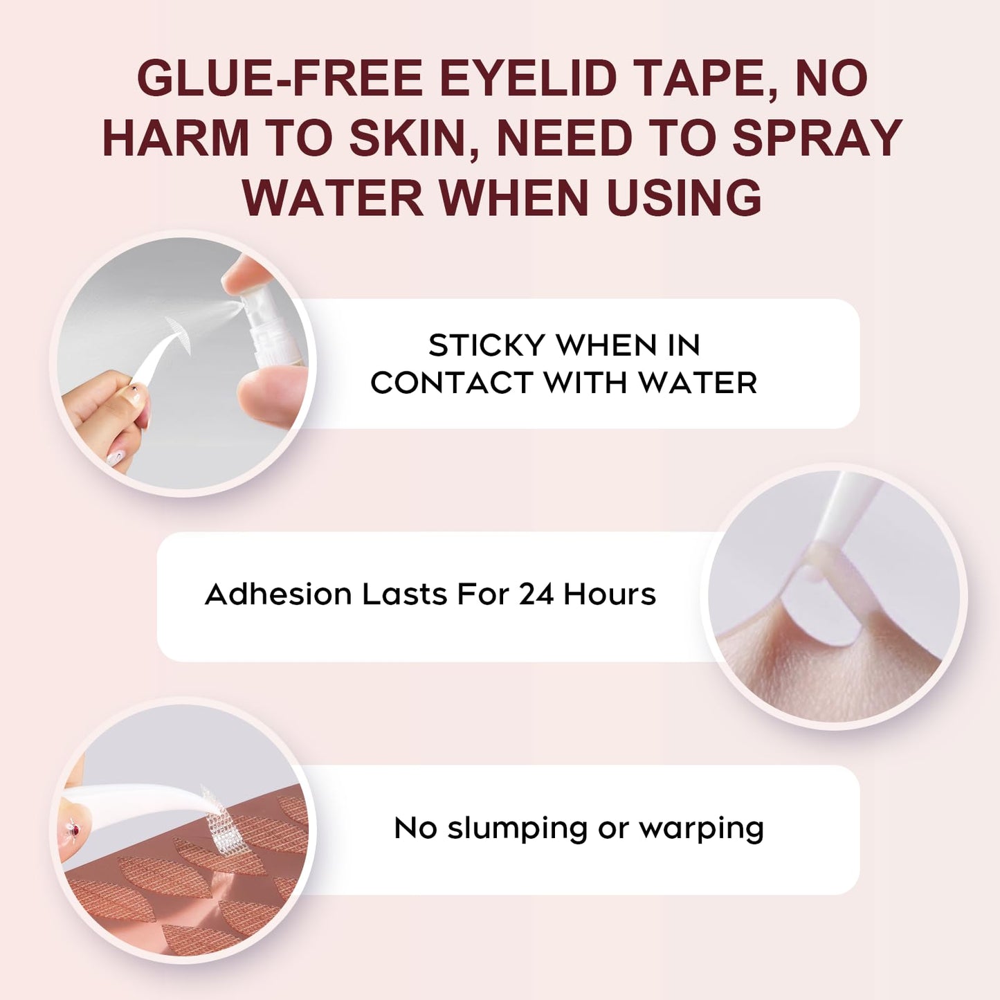 Majaium Natural Invisible Double Eyelid Tape 360pcs - Waterproof Lace Eye Lift Strips for Hooded/Sagging Eyes, Instant Enhancing Adhesive with Seamless Blend for All Eyelid Types