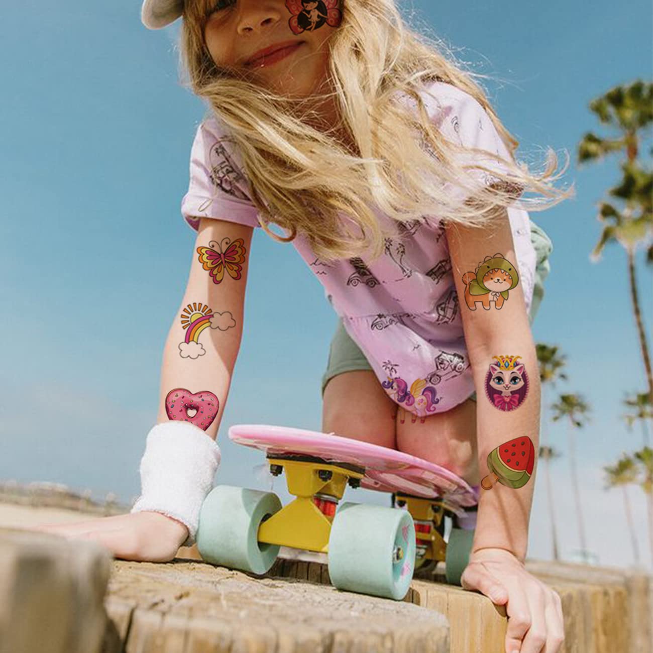 204 PCS Temporary Tattoos for Kids - Fun Birthday Party Favors | Individually Wrapped Designs