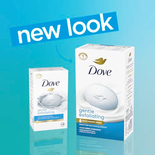 Dove Gentle Exfoliating Beauty Bar Soap, Moisturizing Cleanser - 8 Count