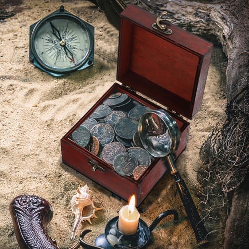 Vintage Red Wooden Jewelry Treasure Chest Box – ELLDOO