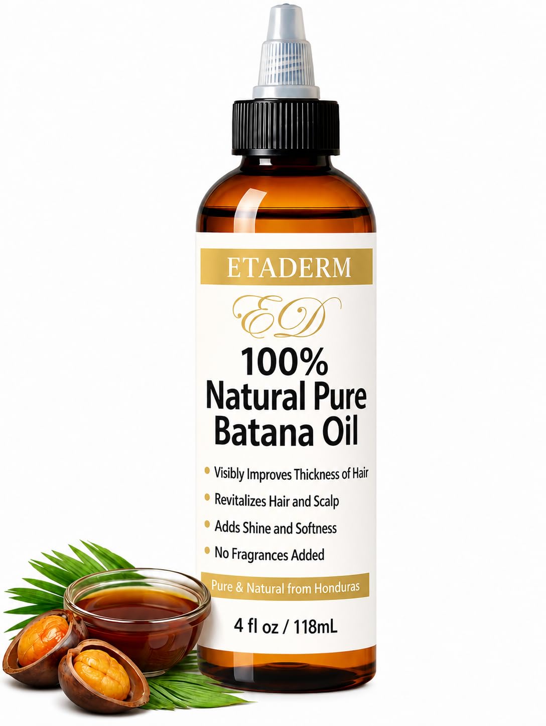 Batana Oil for Hair Growth - 100% Pure Cold-Pressed Oil for Nourishment & Repair | 4 Fl Oz
