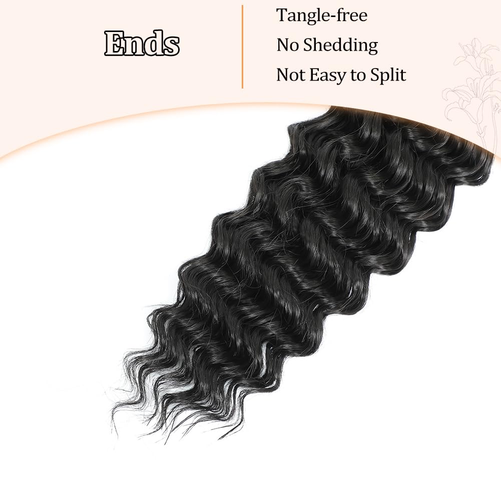 Ajsowju Feather Crochet Hair for Black Women, 18 Inch 100 Strands, 4#