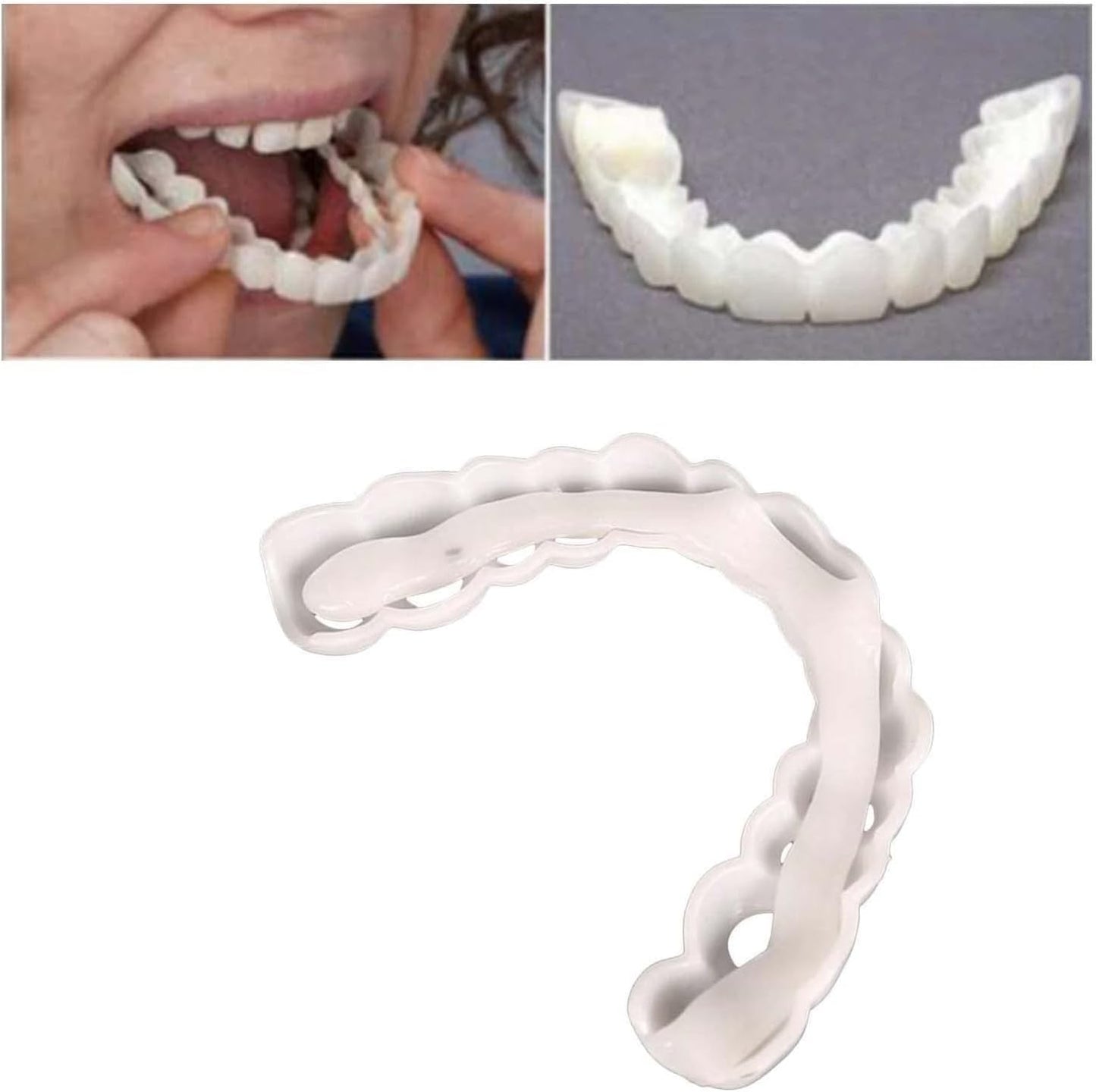 2 Pairs, Beautiful Smile,Top and Bottom, Temporarily Adjustable for Men and Women Teeth Whitening Kits(white01)