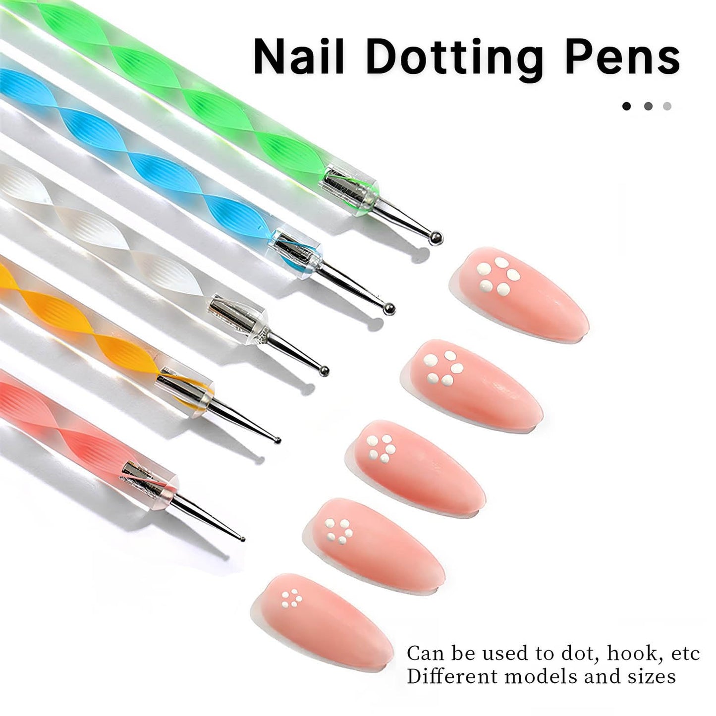 7 Pcs Silicone Nail Stamper Set,French Tip Tool for DIY together,Home Manicure Starter Tool Salon