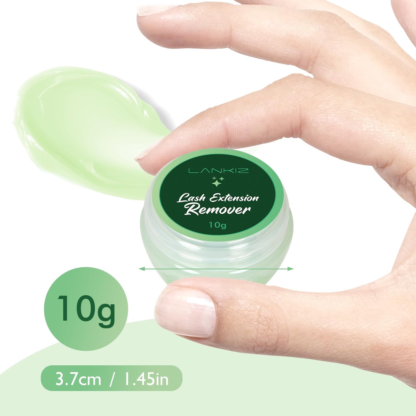 LANKIZ Eyelash Remover for Extensions, 10g Eyelash Extension Remover, 2-3min Fast Dissolve Cream Lash Remover, Individual Lash Extension Remover, Eyelash Glue Remover(Cantaloupe)