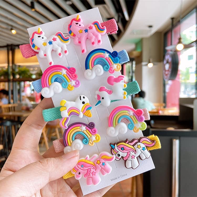 Cute Animal Hair Clips for Girls - 10 Pcs Colorful Barrettes