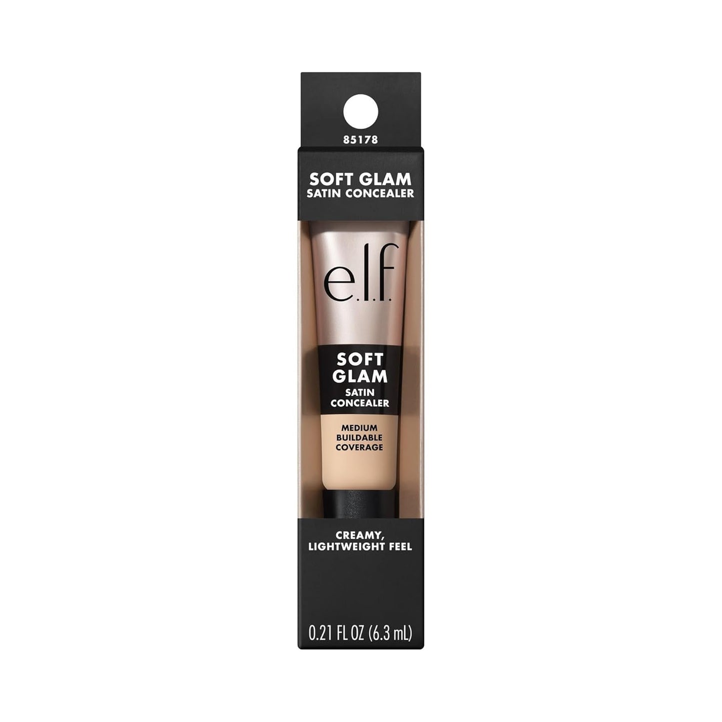 e.l.f. Soft Glam Satin Concealer - Medium Coverage, Crease-Resistant, Long-Lasting | 13 Fair Neutral