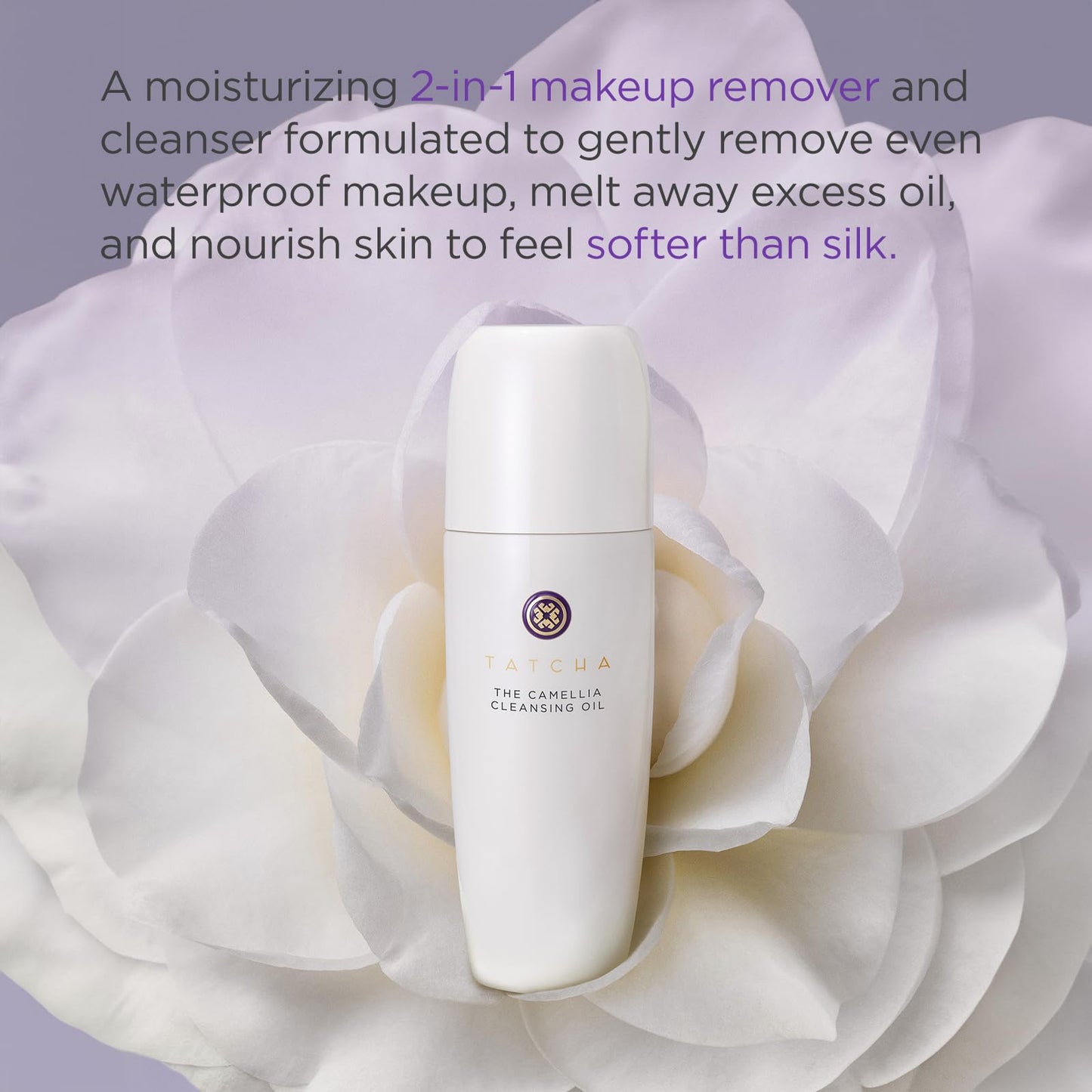 TATCHA Pure One Step Camellia Cleansing Oil | 2 in 1 Makeup Remover Oil & Face Wash | 150 ml / 5.1 oz