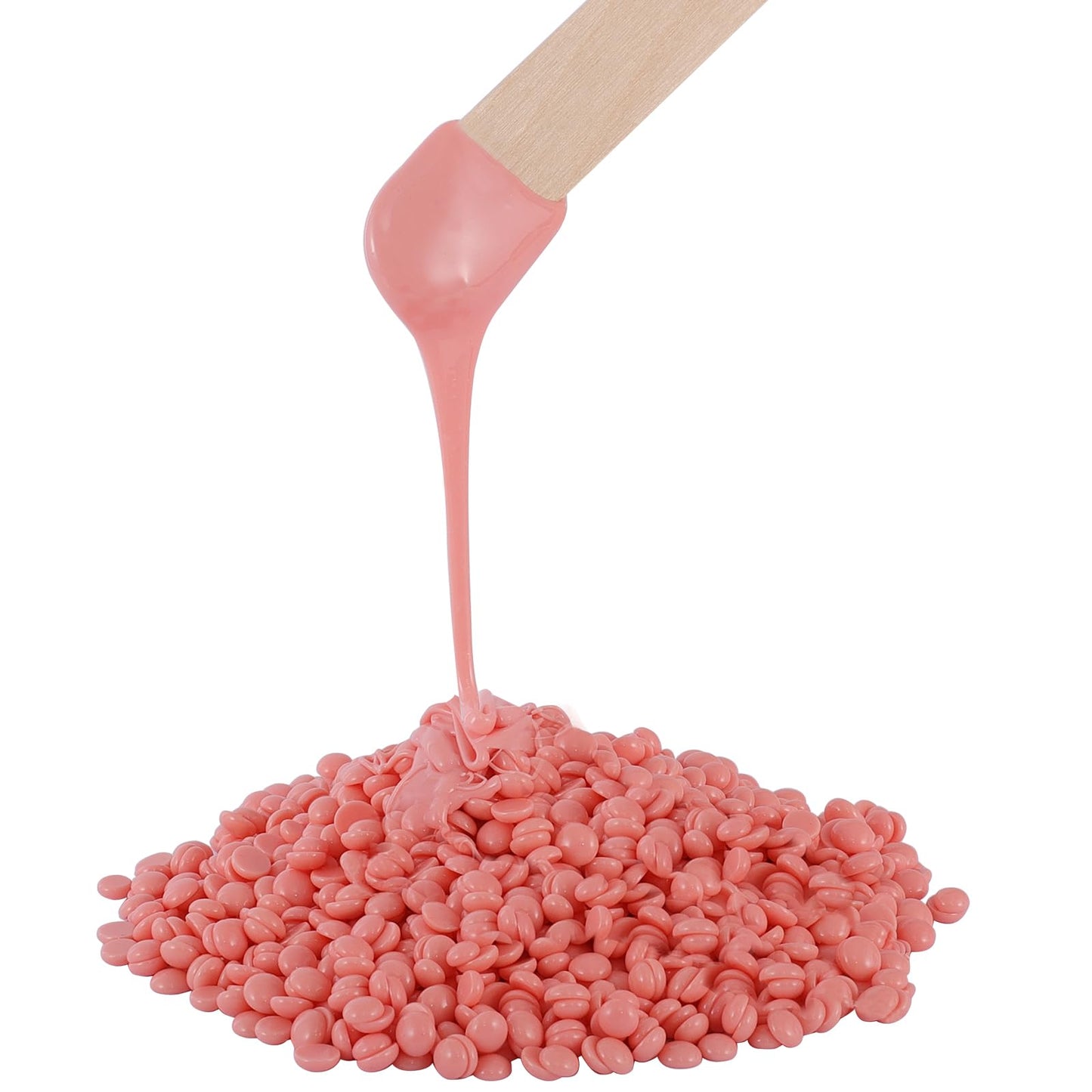 Hard Wax Beads, 1.5 lb Scented Brazilian Waxing Bead for Sensitive Skin, Stripless Coarse Hair Removal Waxing Bead for Bikini Line, Body, Face, Arms, Legs, Back, Chest, 10 Wooden Sticks