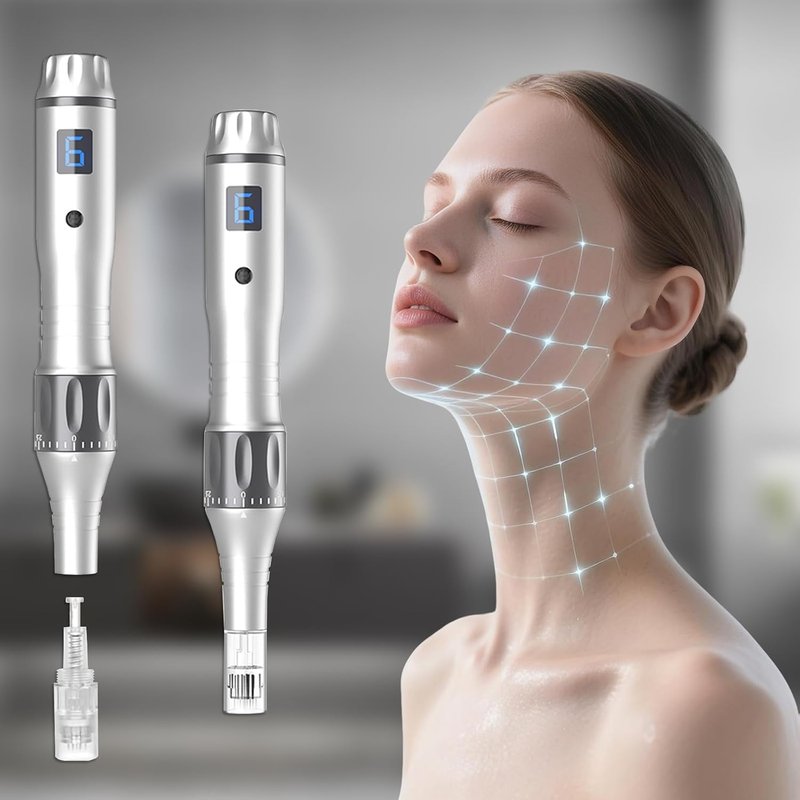 Microneedling Derma Roller Pen 0.25mm - At-Home Skin Care for Hair, Face & Beard