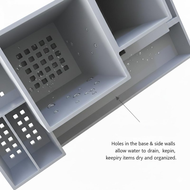 DSSWEN Organizer Holder for Philips OneBlade & Multigroom Series 9000 – Storage Stand for Shaver, Attachments, Blades & Accessories – Bathroom Counter Grooming Organizer