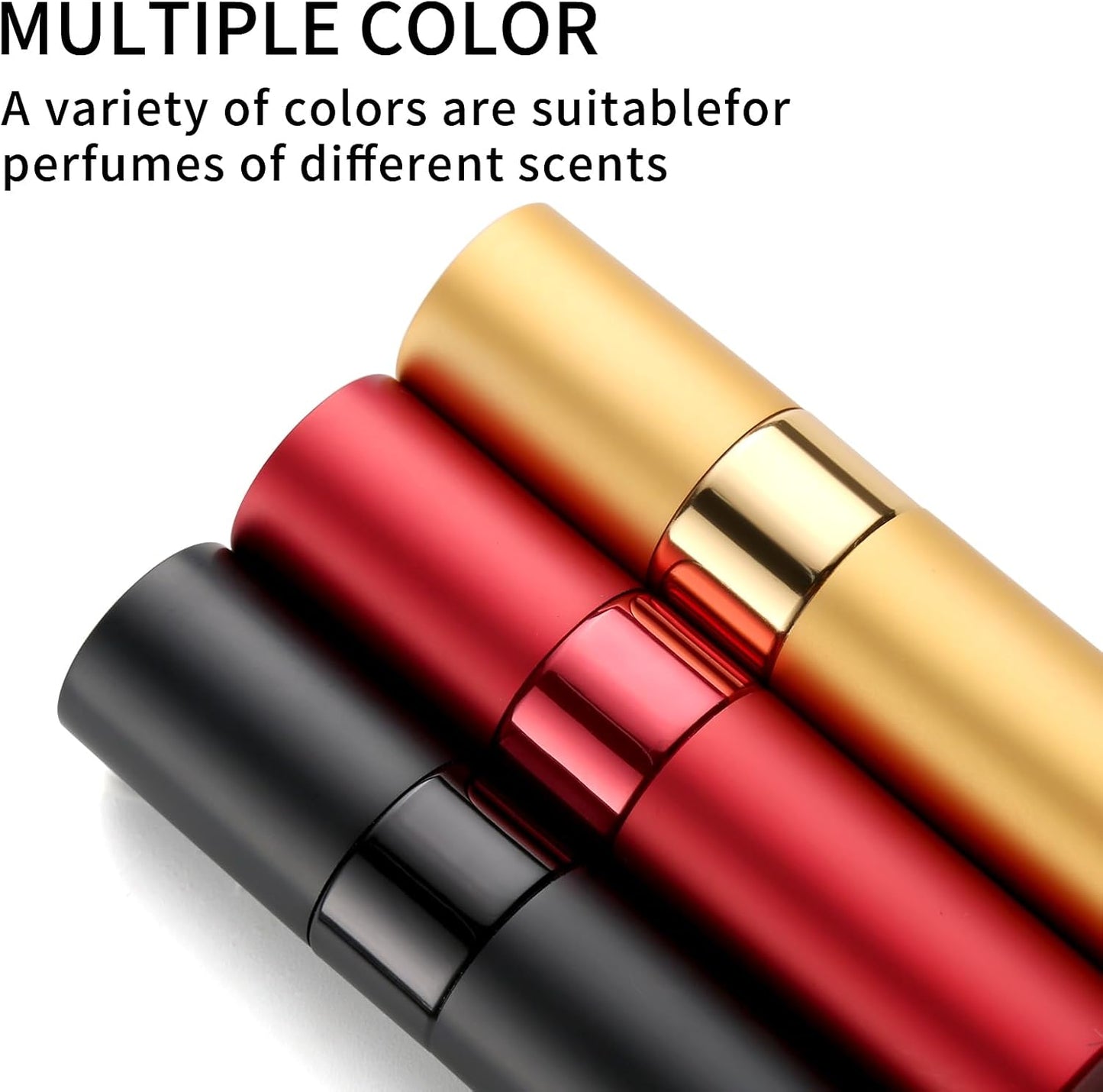 Refillable Perfume Travel Atomizer - 8ML Leakproof Spray Bottle Set (3PCS) | Portable Black Design