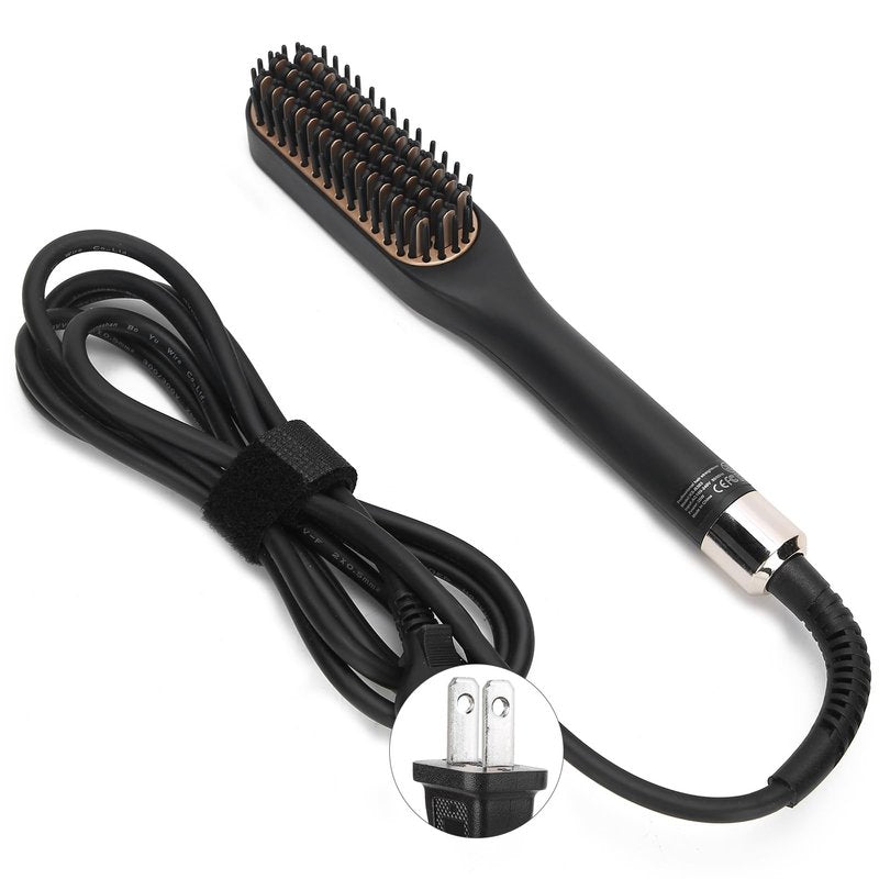Electric Beard Straightening Comb, Multifunctional Beard Straightener Brush for Men 100‑240V Grooming Gifts for Men (US Plug)