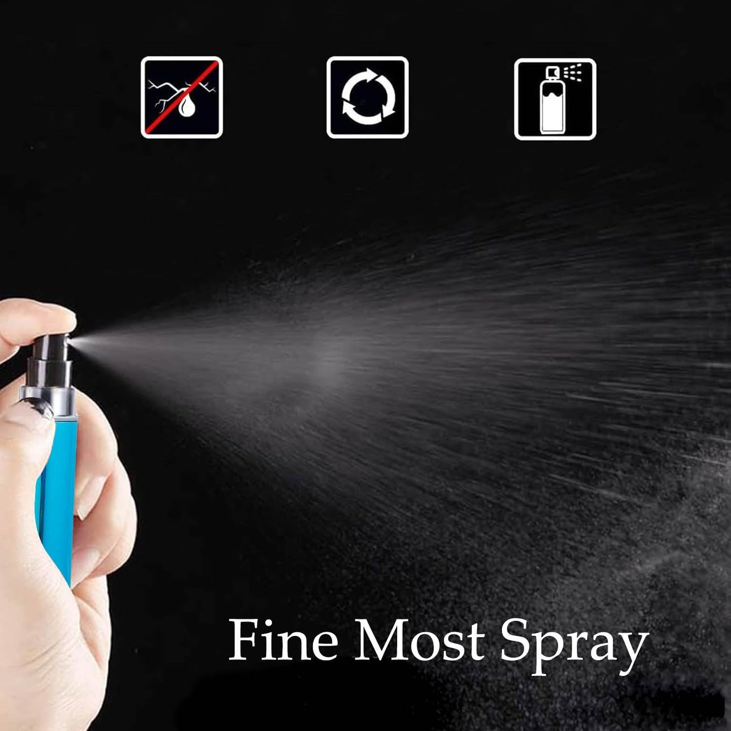 Mini Perfume Atomizer Travel Spray - Refillable Scent Pump Case | 10 Pack, 5ml Each