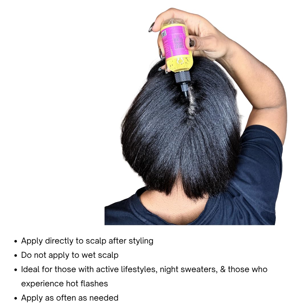 L. Jones Scalp Antiperspirant Serum - Sweat Control Elixir for Silk Presses & Braids | Lite/Sensitive Scalp