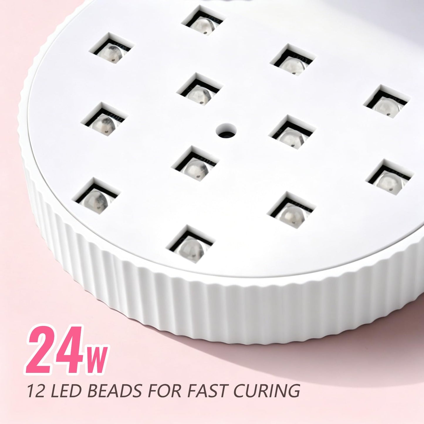 MEKK Cordless Mini UV Light for Gel Nails - 24W Rechargeable Mini UV LED Nail Lamp with Touch Control & Auto Sensor,Small Flash Cure Lamp,4 Timers,Portable Nail Light for Tavel & Home Use(White)