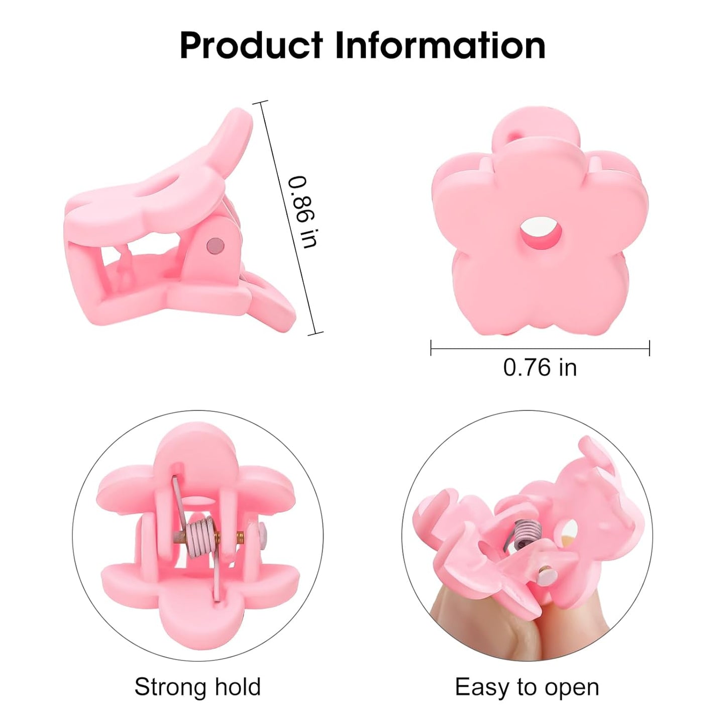 Mini Flower Hair Clips - 100PCS Cute Baby Claw Clips for Women, Girls & Kids | Toddler Hair Accessories