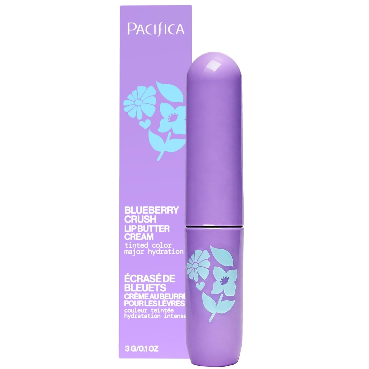 Blueberry Crush Lip Buttercream - Tinted Vegan Lip Balm for Hydration & Shine | Buildable Mineral Tint