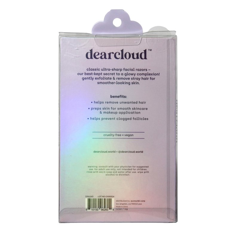 dearcloud Dear Sparkle Multipurpose Dermaplane Razors – Set of 6 – Flawless Facial Hair Remover, Dermaplane Razor for Women Face & Exfoliation Tool (Dear Sparkle)