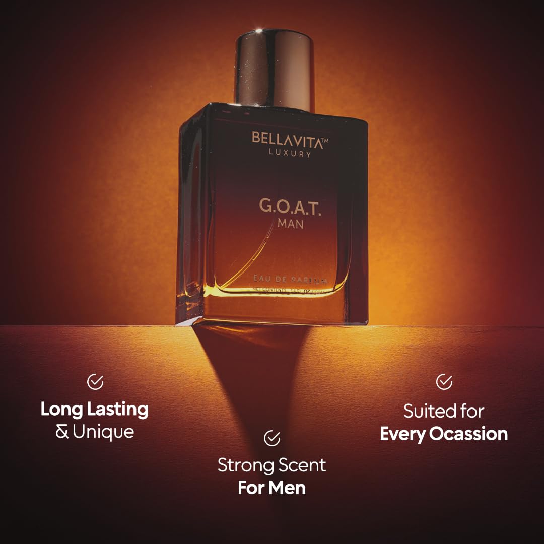 Luxury G.O.A.T. Eau de Parfum for Men - Citrus, Bergamot, Patchouli & Vetiver Notes | 100 ml (3.4 fl. oz.)