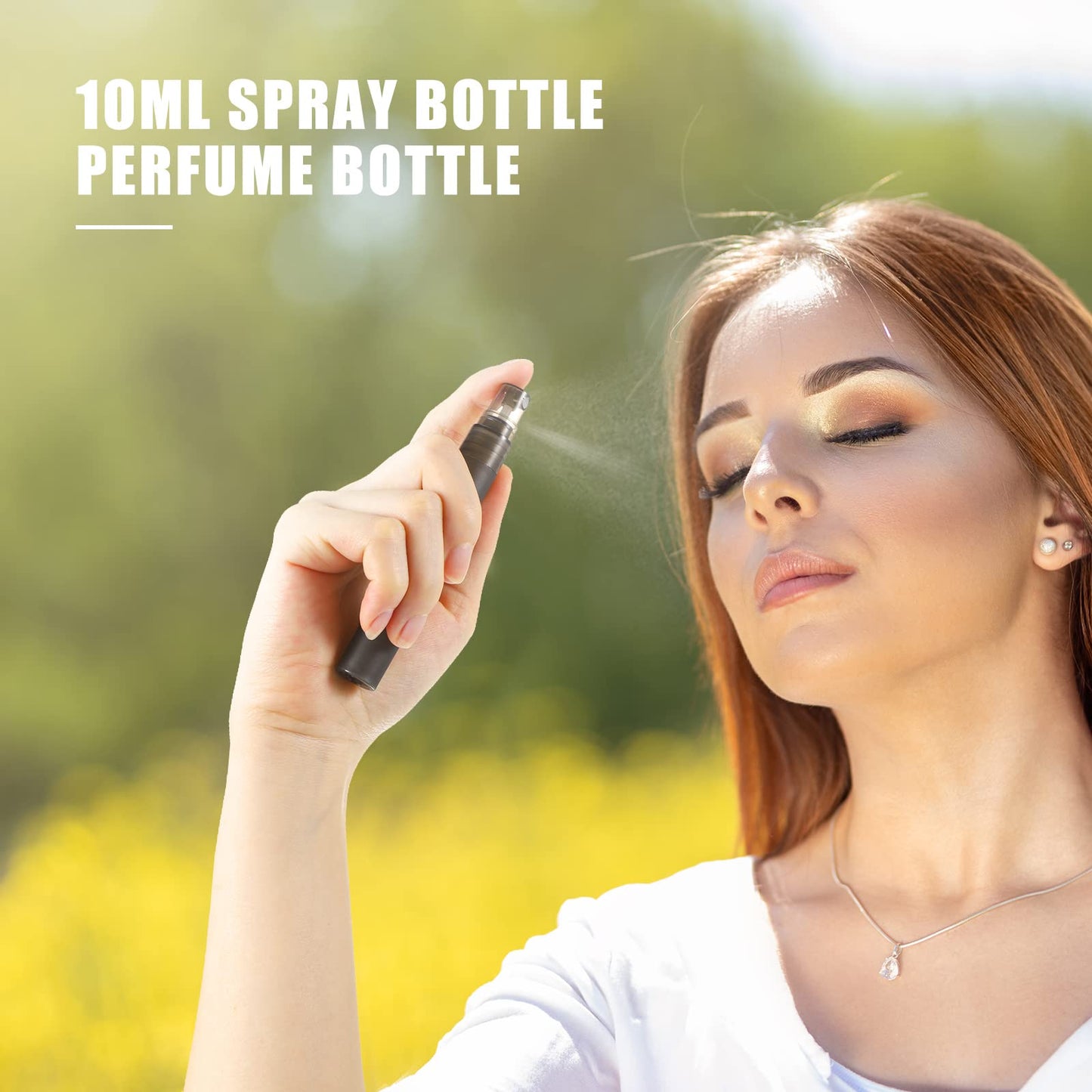 Remerry 50 Pcs 10 ml Mini Spray Bottles Perfume Spray Bottles Plastic Travel Refillable for Women Small Fine Mist Sprayers Portable Frosted Perfume Sprayers Empty Atomizer for Essential Oil