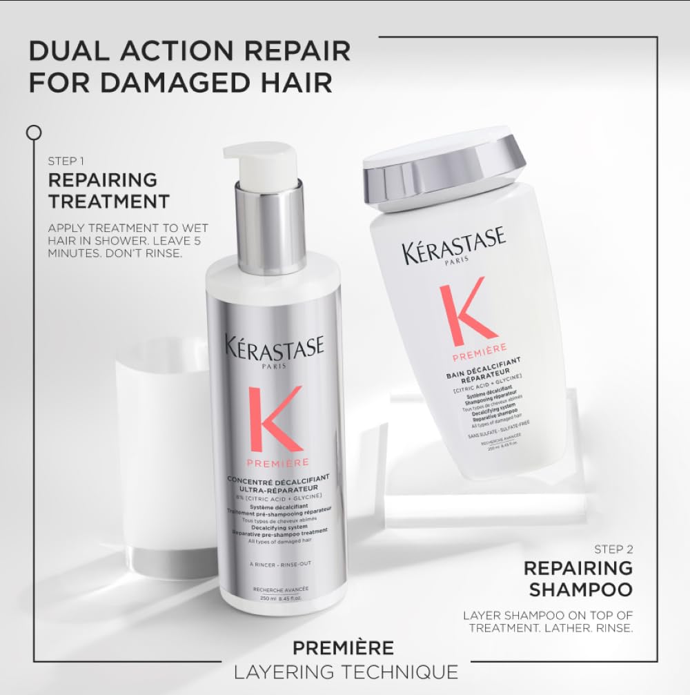 Kerastase Sulfate-Free Hair Repair Shampoo - Strengthens & Smoothes All Damaged Hair Types | With Citric Acid