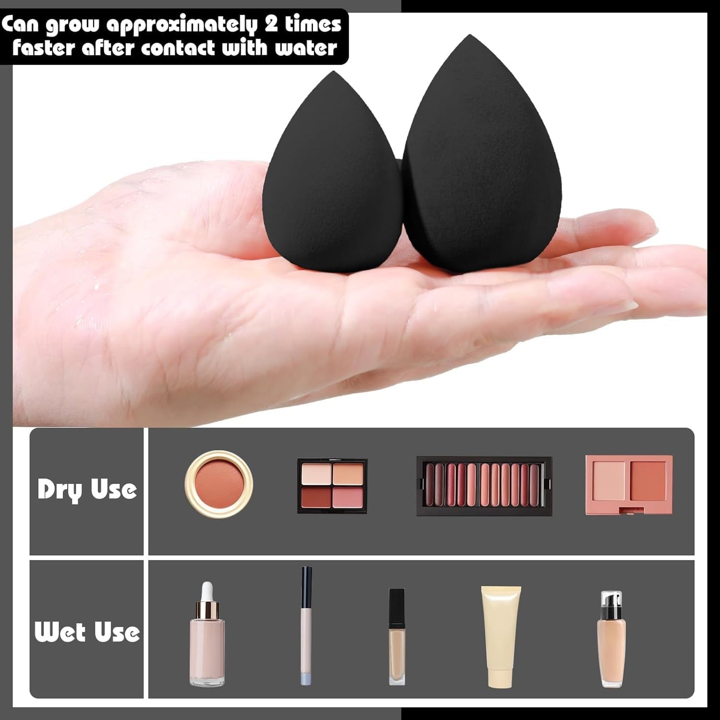 Professional Makeup Brush Set - 36 Pcs Black Makeup Brushes Kit for Face & Eyes | Multi-Functional Tools