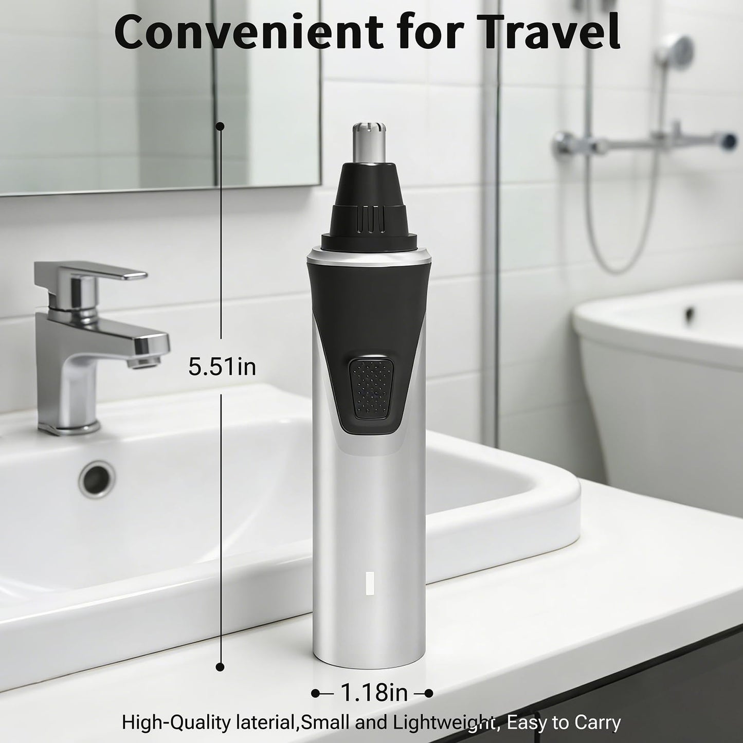 Electric Nose Hair Trimmer for Men, 2026 Professional 2 in 1 Painless Rechargeable Nose and Ear Hair Clipper, IPX7 Waterproof, Type-C Fast Charging, 6-Month Battery Life,Gifts for Father(Blue)