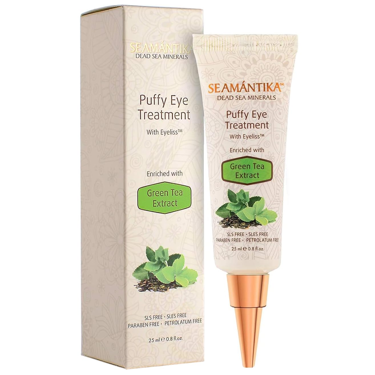 Puffy Eye Treatment - Instant Wrinkle & Puffiness Relief | Hydrating Eye Cream with Green Tea Extract & Dead Sea Minerals - 0.8 fl. oz.
