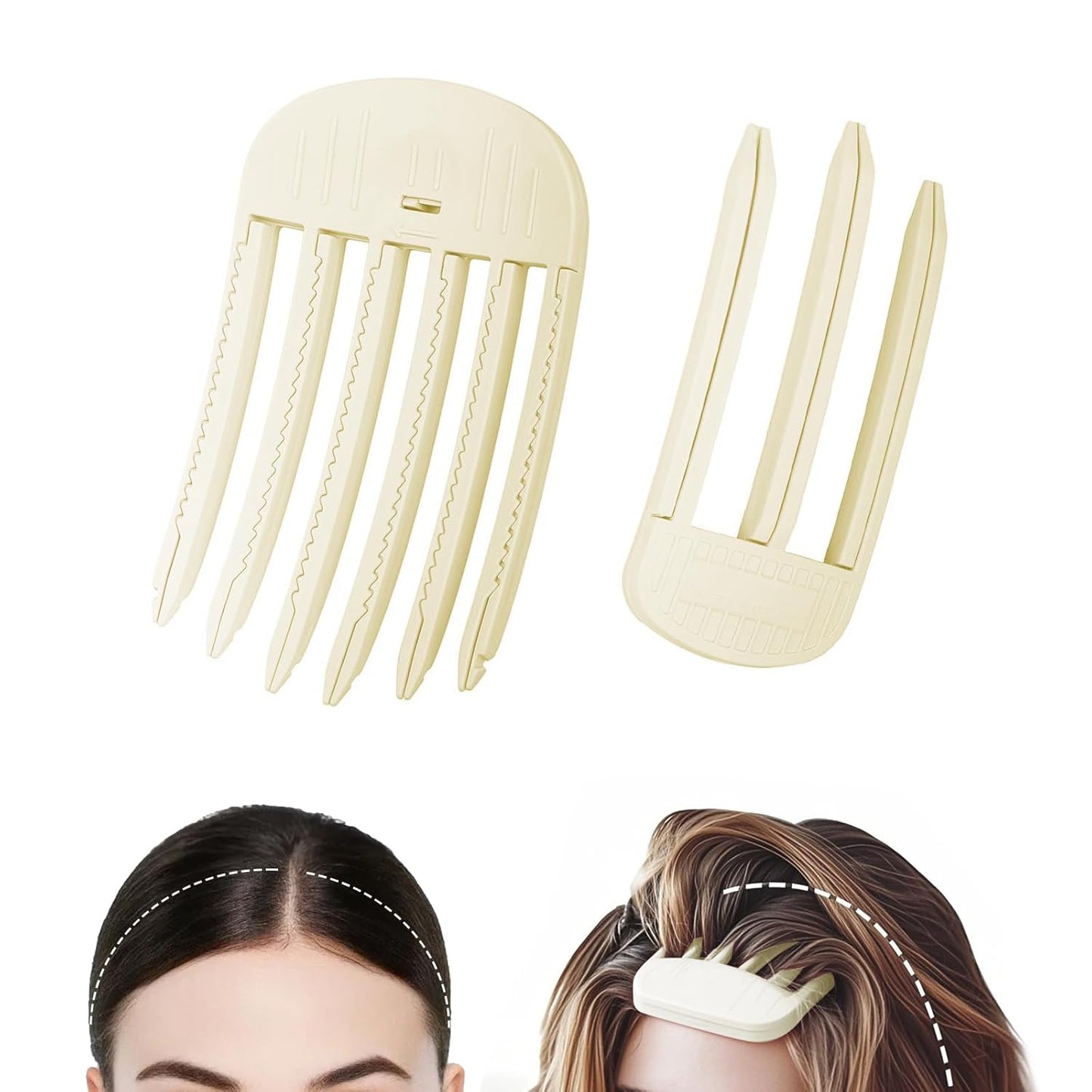 Volumizing Hair Clips for Women - No Crease Root Lifting Tool for Natural Puffy Styles | 2 Pcs, Pink