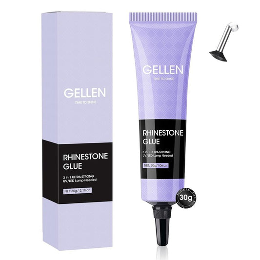 Gellen Rhinestone Nail Glue - Super Strong Adhesive Gel for 3D Nail Art & Charms | 30g