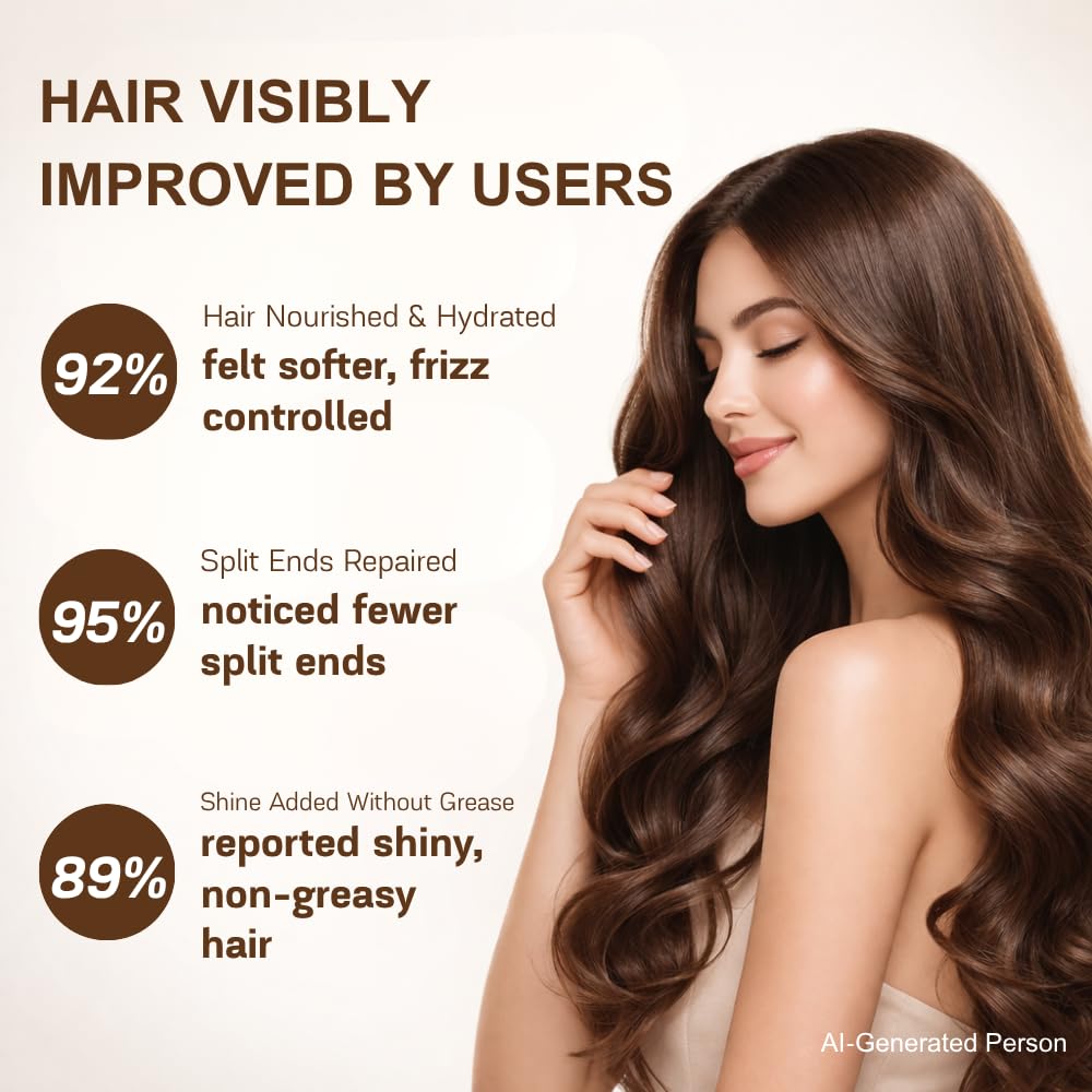 XYJIAXI Argan Oil – Nourishing & Smoothing Hair Oil for Long, Dry, Frizzy,Curly& Damaged Hair – Moroccan Hair Oil Treatment for Frizz Control & Heat Protection -3.4 oz