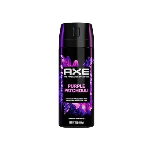 AXE Purple Patchouli Premium Body Spray - 72H Freshness, Aluminum-Free - 4 oz