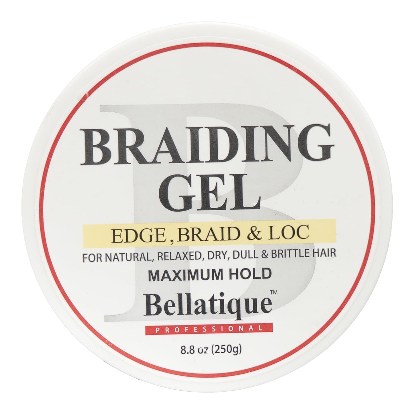 Edge Control & Braiding Gel for Natural Hair - Maximum Hold, No Flaking, Fast Drying | 8.8 oz