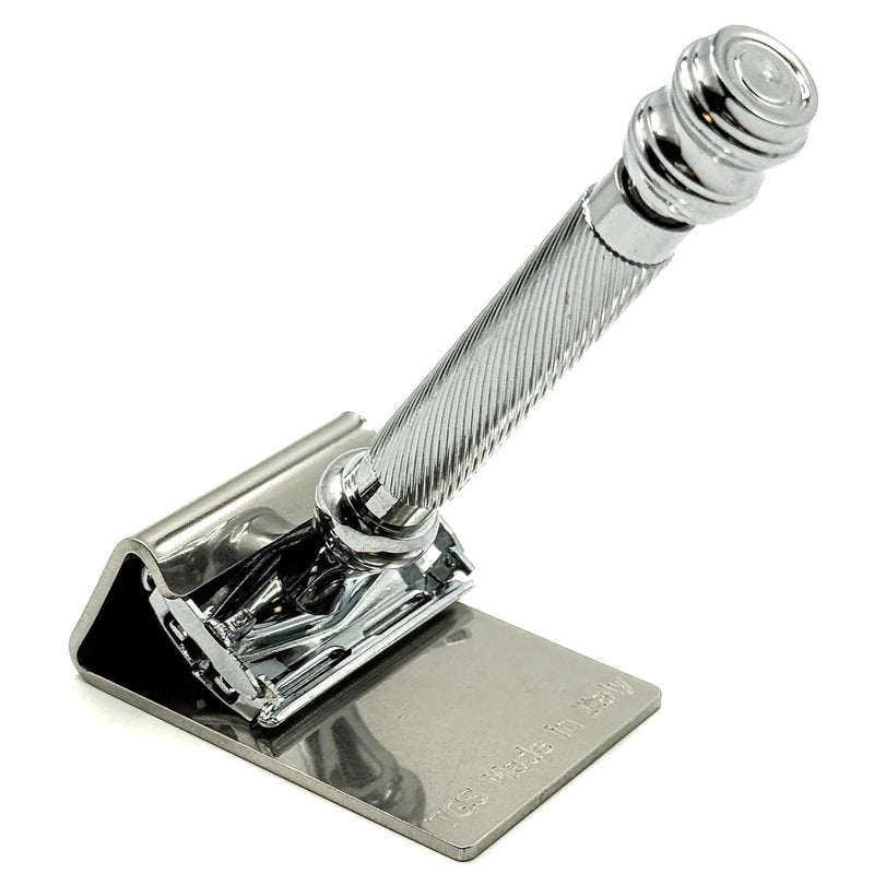 The Goodfellas' Smile 304 Stainless Steel Double Edge Safety Razor Stand, Compatible with all Standard Safety Razor Models & Brands