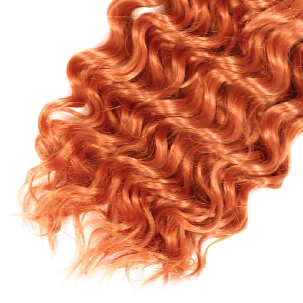 Ginger Bundles Human Hair #350 Bundles Orange Body Wave Bundle 12 14 16 inch #350 Body Wave Human Hair Bundle
