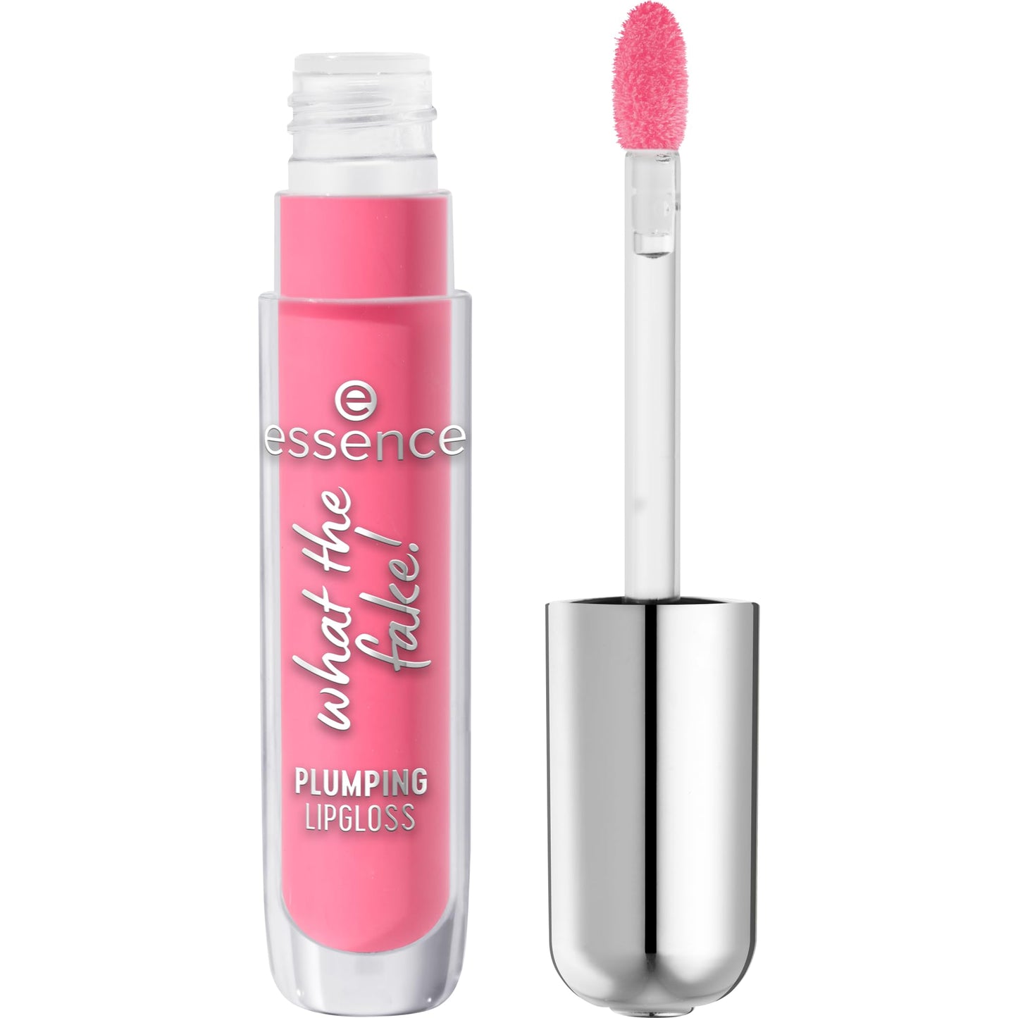 essence | What The Fake! Plumping Lipgloss | High-Shine, Glass-Like Finish | Instant Plumping Effect | Infused with Hyaluronic Acid | Vegan & Cruelty Free (102 | Pink About It)
