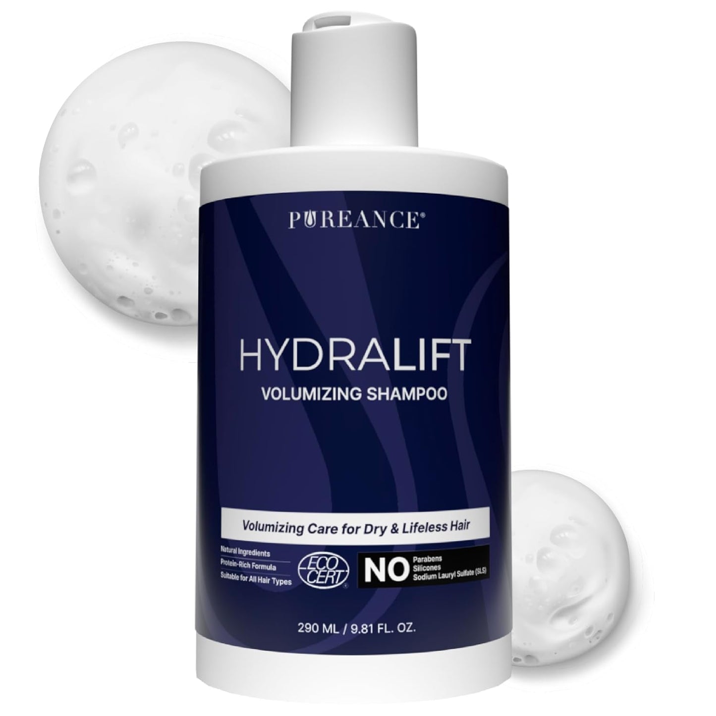 Volumizing Shampoo for Thinning Hair – Sulfate-Free Formula with Wheat Protein & Aloe | 9.81 Fl Oz