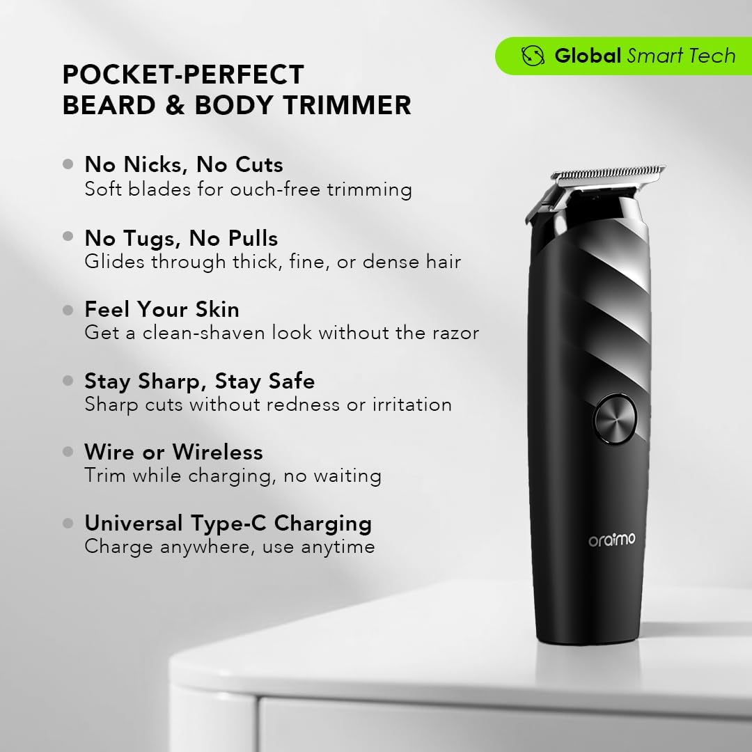 Oraimo Beard Trimmer for Men Electric Razor Shaver Easy to Use and Clean