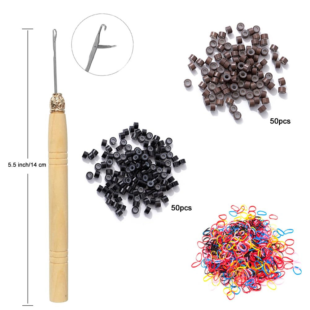 Hair Tinsel Kit, Fairy Hair Tinsel with Tools 48 Inch Hair Tinsel Heat Resistant Glitter Tinsel Hair Extensions