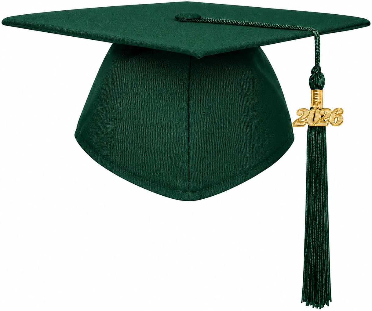 Matte Graduation Cap for Adults - Unisex 2026 Tassel Charm | Perfect for High School & College