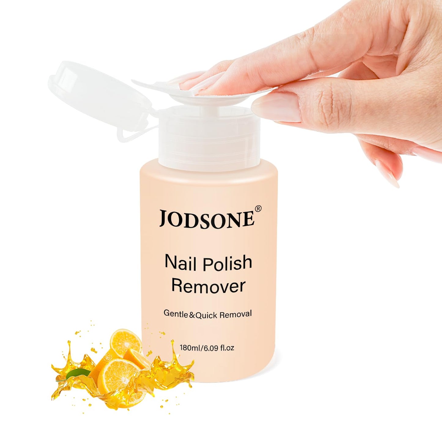 Non-Acetone Nail Polish Remover - Gentle Formula with Vitamin E & Aloe | 6.09 Fl. Oz, Orange Scent
