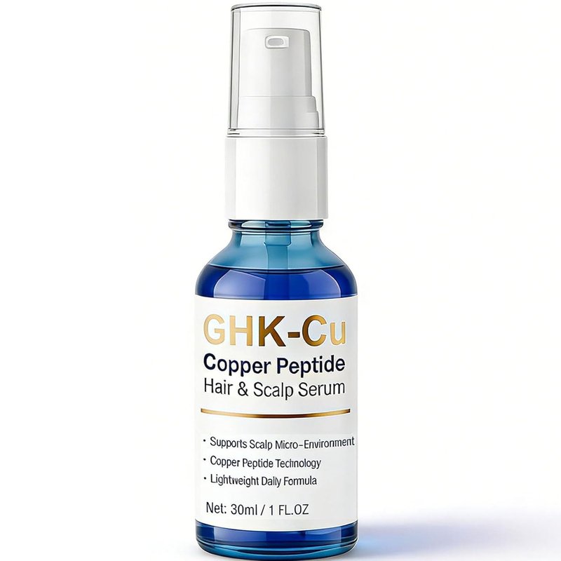 GHK-Cu Peptide Hair Serum - Copper Peptide Formula for Thicker Hair | 1 Fl Oz