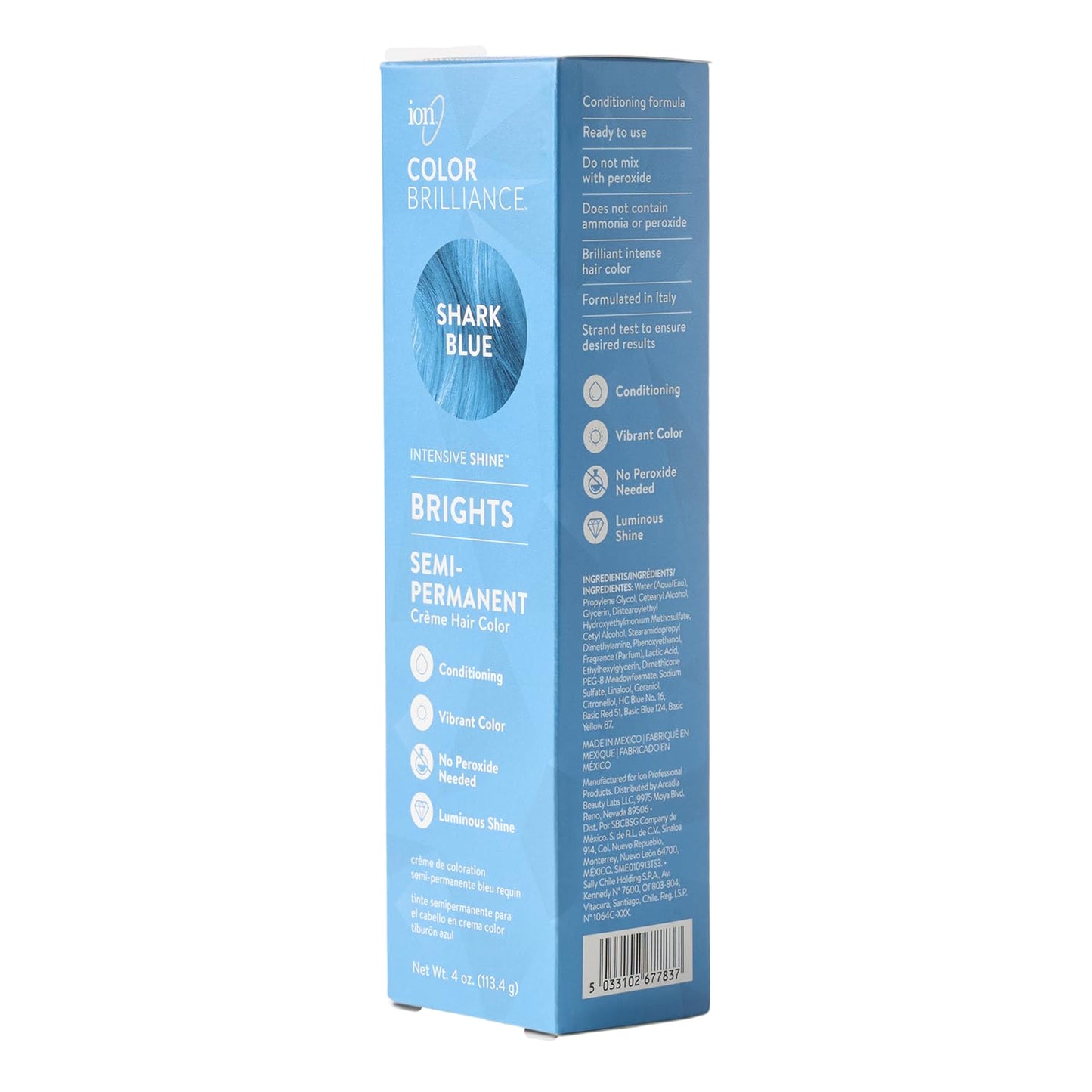 Brights Shark Blue Semi-Permanent Hair Color | Vibrant Long-Lasting Dye